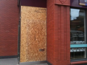 The area is now secure and we have even fitted the client's letterbox into the board.