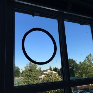 New unit fitted with hole cut for vent
