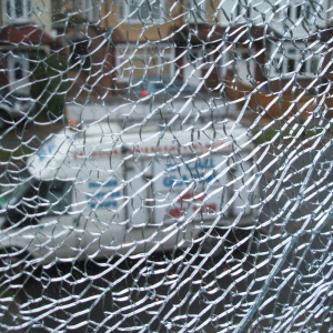 Broken Toughened Glass