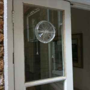 Corded vent in glass fitted